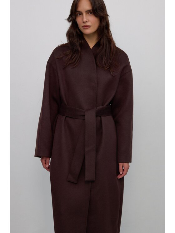 Estro Estro Παλτό ER00117932 Καφέ Loose Fit