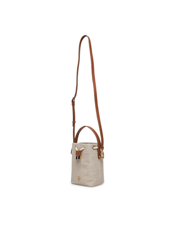 Tommy Hilfiger Tommy Hilfiger Geantă Th Premium Beach Le Bucket AW0AW17215 Bej