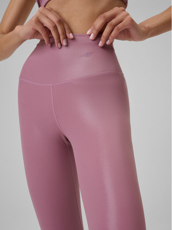 4F 4F Legginsy YOGA Różowy ciemny Slim Fit