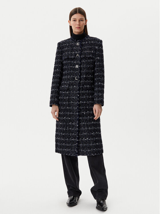 KARL LAGERFELD KARL LAGERFELD Prijelazni kaput A1W15022 Tamnoplava Regular Fit