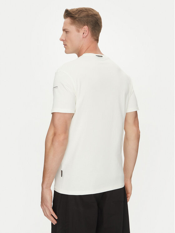 Napapijri Napapijri T-Shirt S-Badge NP0A4I3N Biały Regular Fit