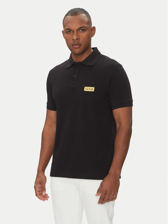 Versace Jeans Couture Tricou polo Bărbați, Mărimea: L, Negru, 78GAGT08