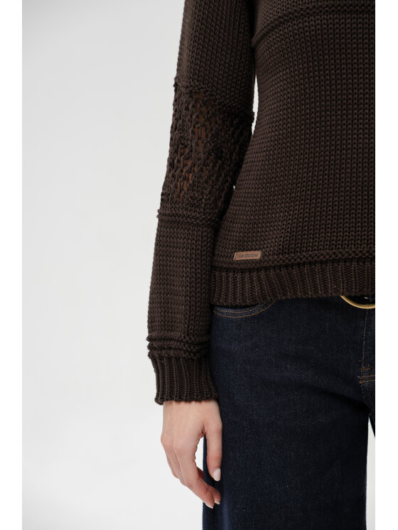 blue shadow blue shadow Sweter Blavia Brązowy Regular Fit