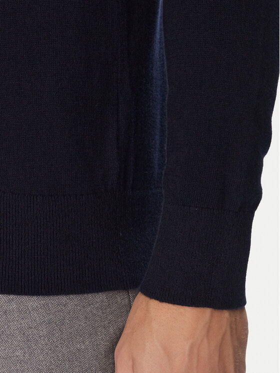 Tommy Hilfiger Tommy Hilfiger Sweter Pima MW0MW36519 Granatowy Regular Fit