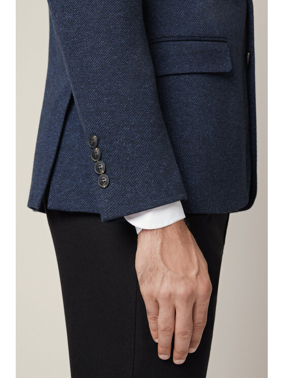 Lancerto Lancerto Marynarka Craco MA131225000009 Granatowy Slim Fit