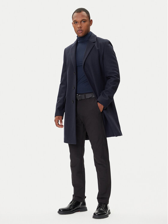 HUGO HUGO Vuneni kaput Migor2541 50546528 Tamnoplava Slim Fit