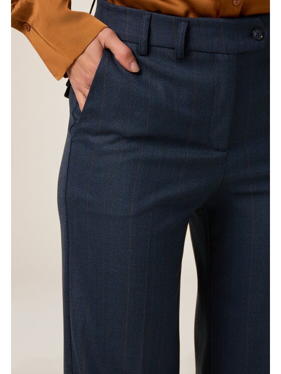 Oltre Oltre Spodnie materiałowe P01VR009260N0Z4 Niebieski Baggy Fit