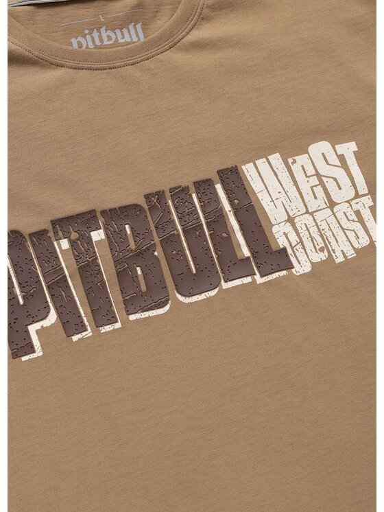 PITBULL PITBULL T-Shirt REBEL BORN Brązowy Regular Fit