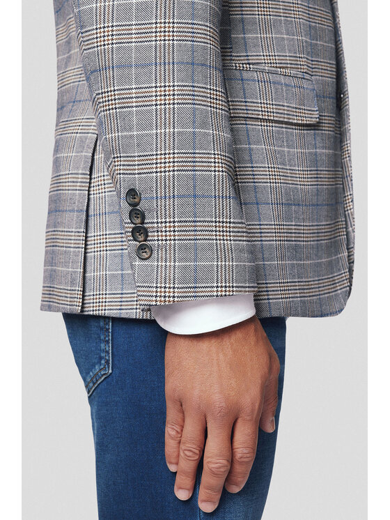 Lancerto Lancerto Marynarka Viterbo MA131224000019 Szary Slim Fit