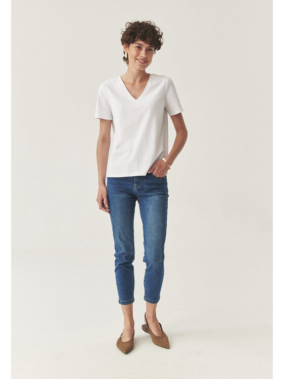TATUUM Tatuum Bluzka RIBI Biały Fitted Fit