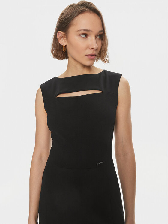 Calvin Klein Calvin Klein Φόρεμα κοκτέιλ K20K207035 Μαύρο Slim Fit