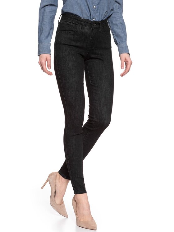 Wrangler Wrangler Jeansy SKINNY Czarny Skinny Fit