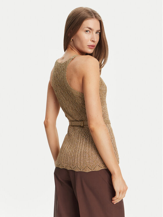 TWINSET TWINSET Marškinėliai 251TT3195 Smėlio Slim Fit