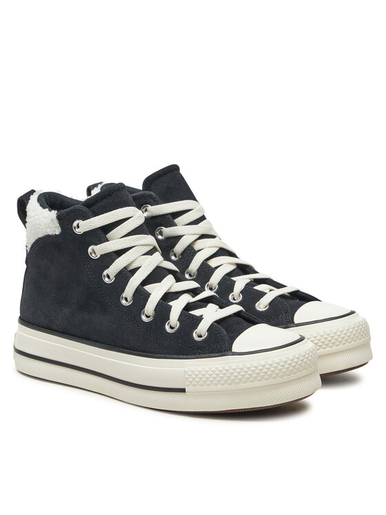 Converse Converse Modne superge Chuck Taylor All Star Puff Lift A09377C Črna
