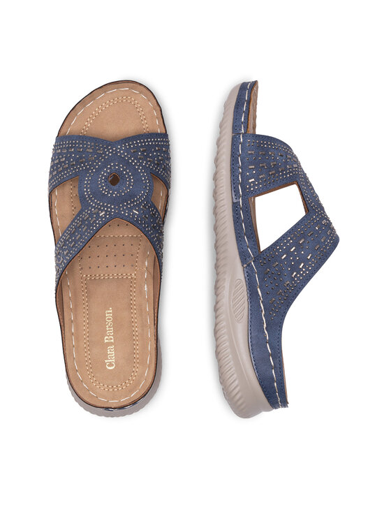 Clara Barson Clara Barson Pantoletten WYL05010-30 Blau