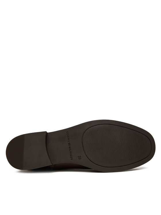 Tommy Hilfiger Tommy Hilfiger Polokozačky Th Buckle Riding Leather Bootie FW0FW08781 Hnědá