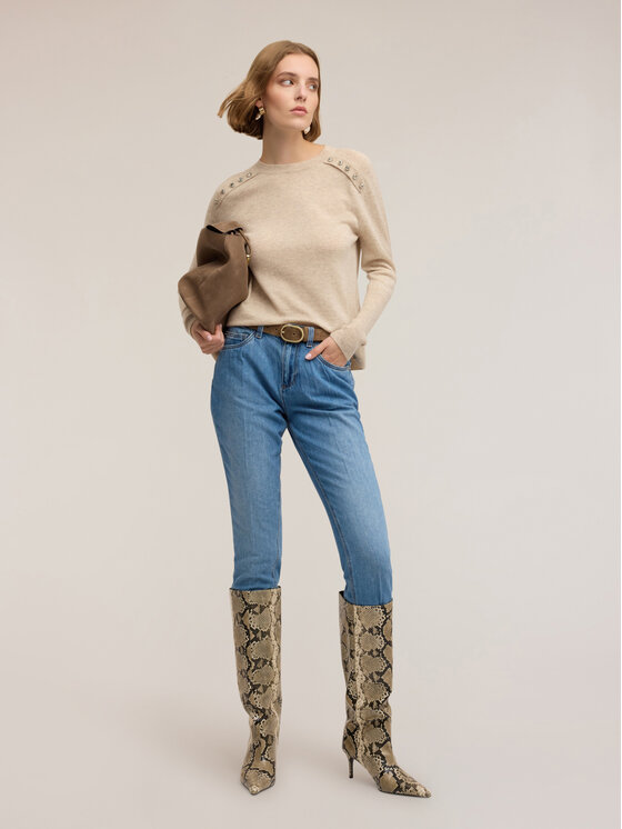 Motivi Motivi Maglione M551W003654N002 Crema Regular Fit