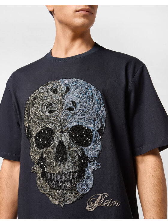PHILIPP PLEIN PHILIPP PLEIN T-Shirt 27051 Granatowy Regular Fit
