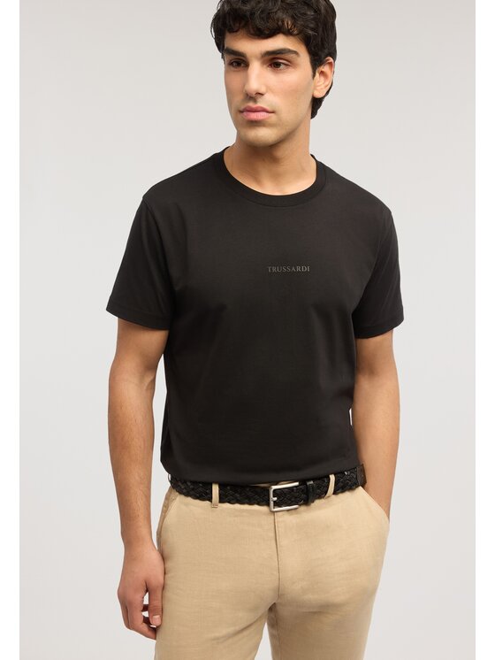 Trussardi Trussardi T-Shirt G0428000094N033 Czarny Regular Fit