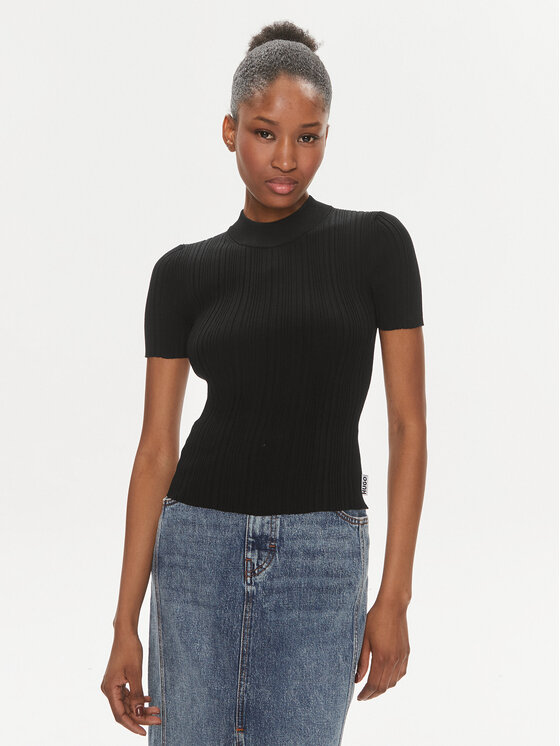 HUGO Hugo Bluse Sarpharim 50514269 Schwarz Slim Fit