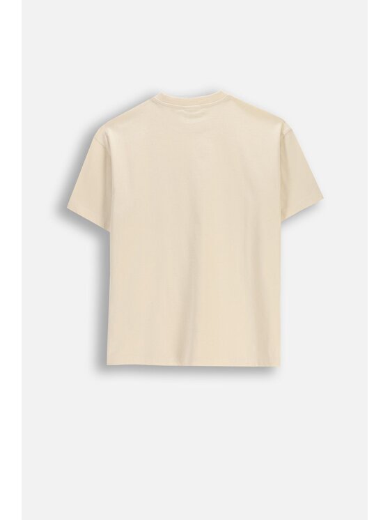 Coccodrillo Coccodrillo T-Shirt WC6143202FBJ-003 Kremowy Regular Fit