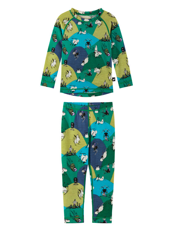 Reima Reima Set thermoaktive Unterwäsche Moomin Trivsam 5200021B Grün