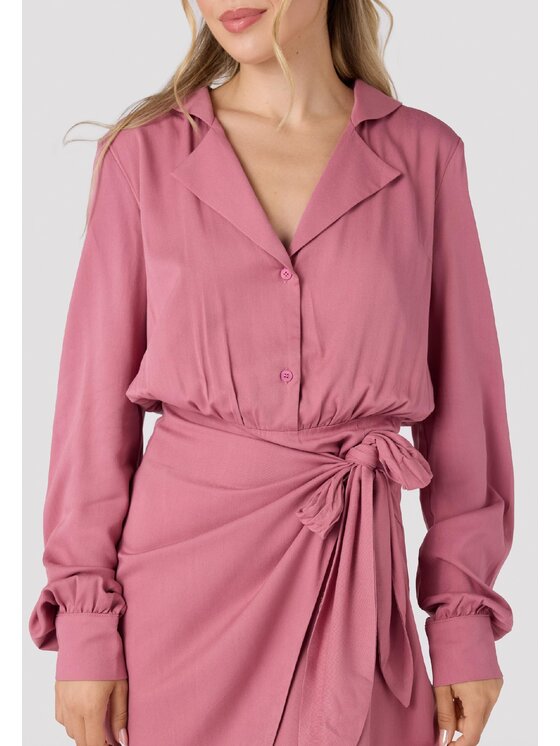 LAURELLA LAURELLA Sukienka letnia Laurella 4VA020504 Bordowy Regular Fit