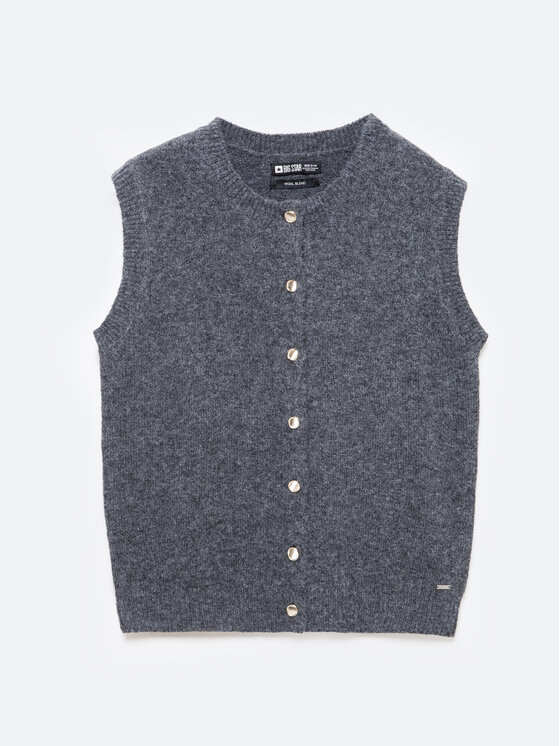 BIG STAR BIG STAR Kamizelka VESTA Szary Basic Fit