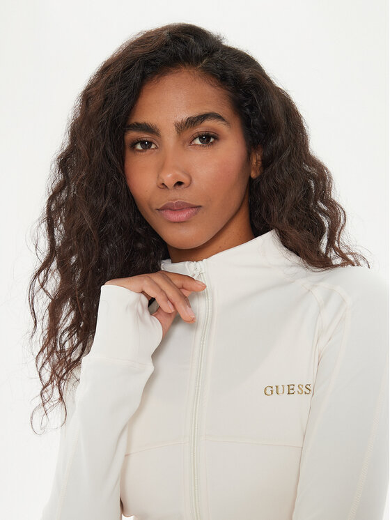 Guess Guess Μπλούζα Marika V4YP12 KCD02 Μπεζ Slim Fit