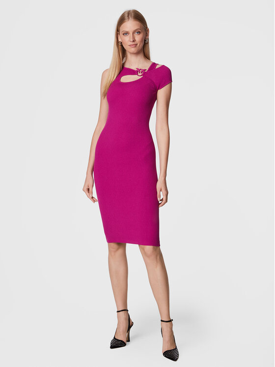 PINKO Pinko Džemper haljina Ace 1G17TZ Y7VP Ljubičasta Slim Fit