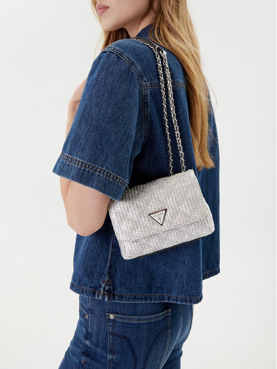 Guess Torebka Giully II Mini HWQM96 73740 Srebrny