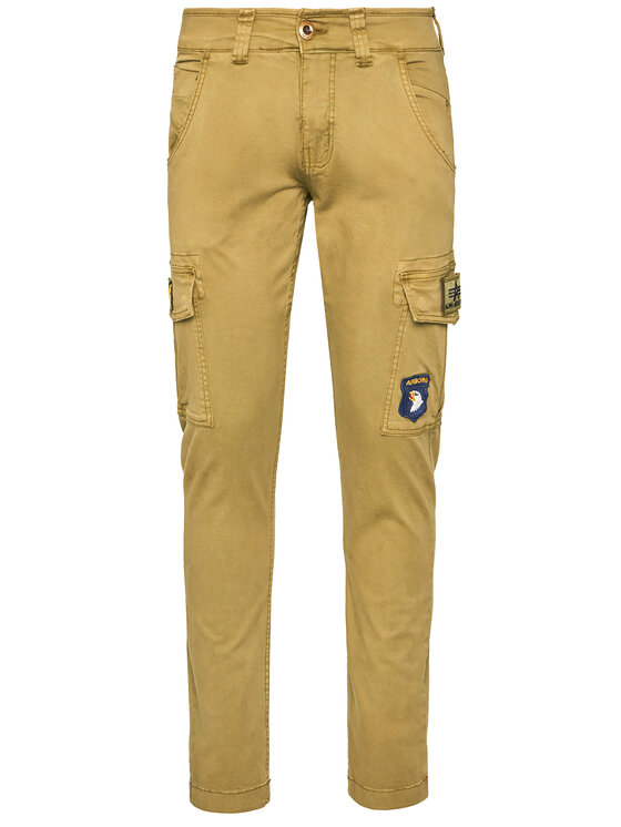 Alpha Industries Alpha Industries Szövet nadrág Petrol Patch 178207 Zöld Slim Fit