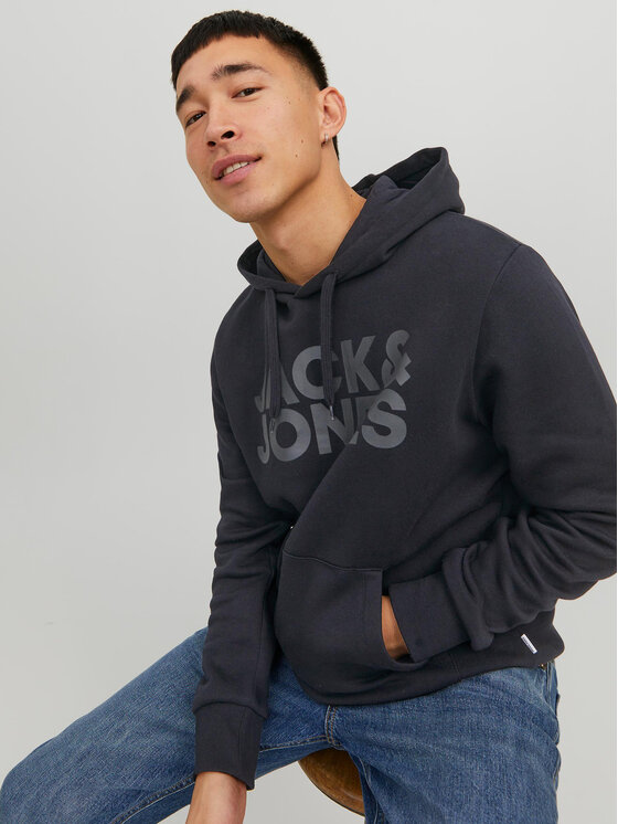 Jack & Jones Jack & Jones Bluza Corp 12152840 Czarny Standard Fit