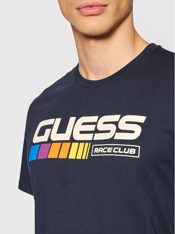 Guess Guess T-Shirt MBBI41 KARC1 Granatowy Regular Fit