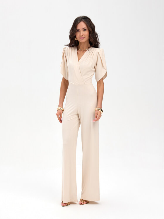 Roco Fashion Roco Fashion Kombinezon Amaris Beżowy Slim Fit
