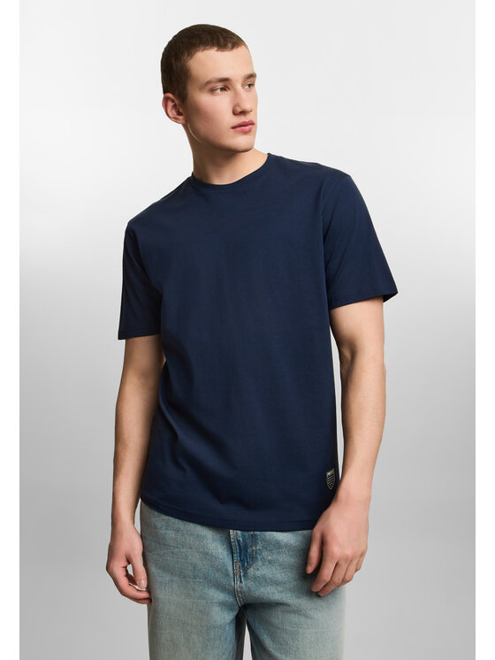 PROSTO. PROSTO. T-Shirt Big Shield KL261MTEE1082 Granatowy Regular Fit
