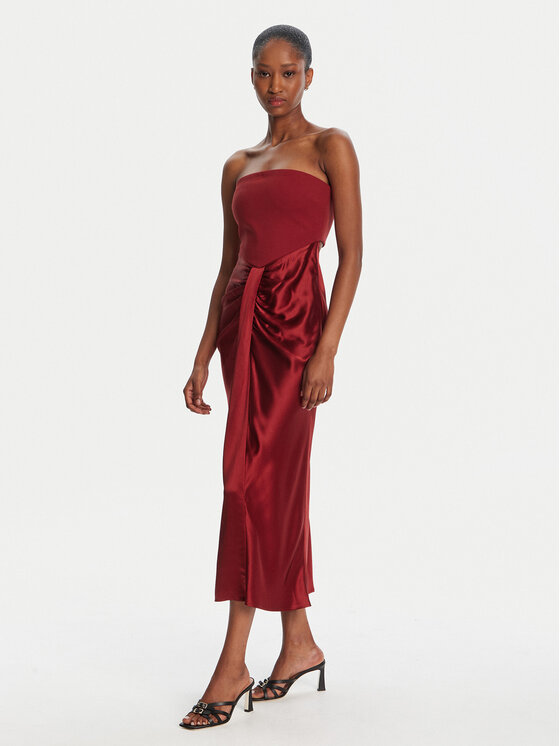 STAUD STAUD Kokteilinė suknelė Wayfaaring R24F2160PS Raudona Slim Fit