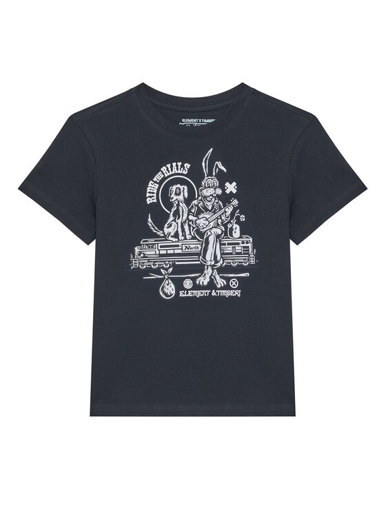 Element Element Tricou Timber Aboard ELBZT00259 Negru Regular Fit