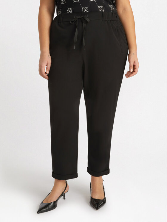 Fiorella Rubino Fiorella Rubino Pantaloni di tessuto P123L002045N033 Nero Slim Fit