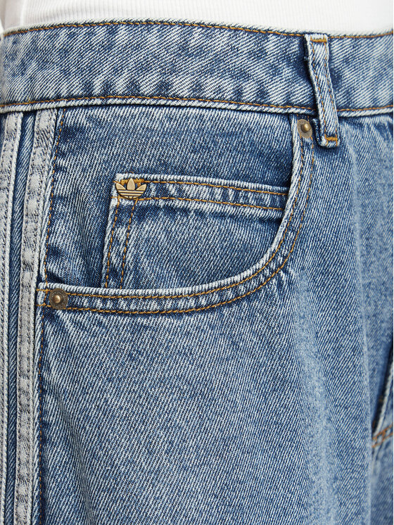 adidas adidas Jeansy KQ6476 Niebieski Barrel Fit
