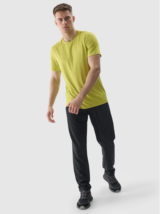 4F 4F T-Shirt 4FWSS24TFTSM598-45S Zielony Regular Fit