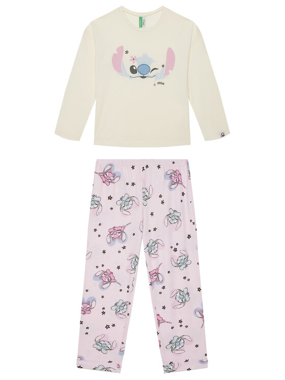 United Colors Of Benetton Piżama 3Y5E0P08E Różowy Regular Fit