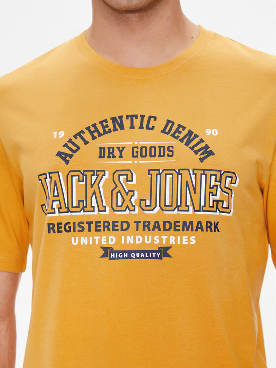 Jack&Jones Jack&Jones Póló Logo 12254862 Sárga Standard Fit