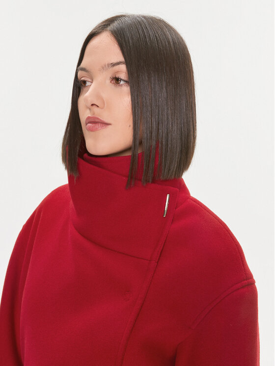 Liu Jo Liu Jo Villane mantel MF3306 J4600 Punane Relaxed Fit