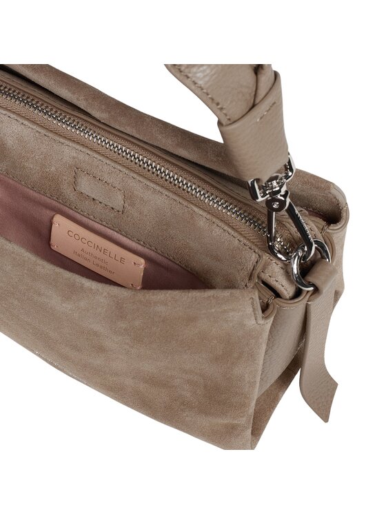 Coccinelle Coccinelle Torebka Boheme Suede Bimaterial 200s Brązowy jasny