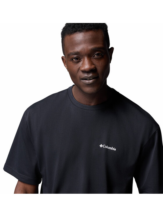 Columbia Columbia T-Shirt Columbia Cedar Trail Back Graphic Tee Czarny Regular Fit