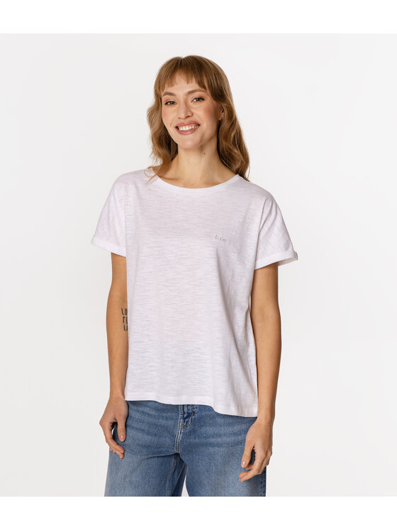 Lee Cooper Lee Cooper T-Shirt LYDIA 8317 Biały Regular Fit