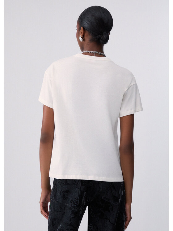 Liu Jo Liu Jo T-shirt TF6255JS923L9391 Bianco Regular Fit