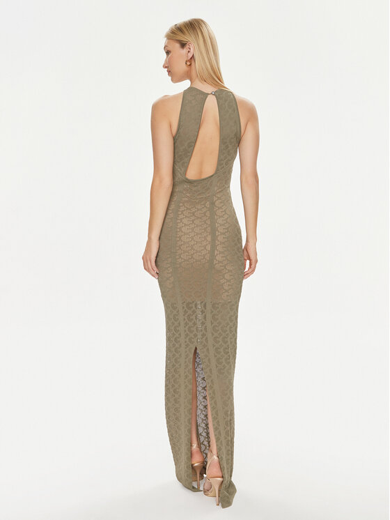 Guess Guess Rochie de seară Belle W4GK80 Z36O0 Verde Slim Fit