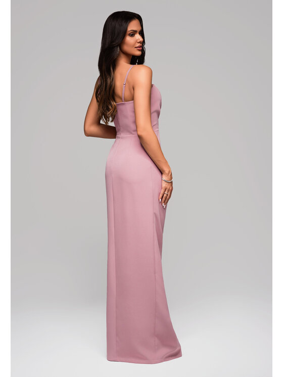 Ombre Ombre Sukienka wieczorowa LA-OM-DLR094 Różowy Regular Fit